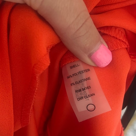 NWT Tommy Hilfiger Boatneck Belted Wide Leg Suba Jumpsuit, Orange, Size 4 - Picture 8 of 8